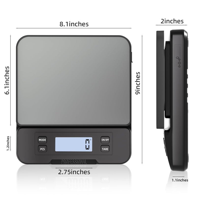 Yoncon Shipping Scale 66lb Capacity, High Precision Digital Postal Scale with Large LCD Display, Hold/Tare/PCS Counting, 6 Units, Dual Power for Home, Office & Small Business - Image 2